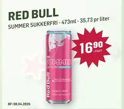 Holdbart Red bull, NOK 16.9 tilbud