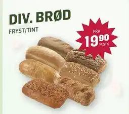 Holdbart Div. brød tilbud