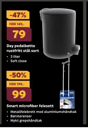 Megaflis Smart microfiber feiesett, NOK 99 tilbud