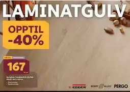 Megaflis BerryAlloc Trendline 8 XL Lily Oak 203,8 x 24,1 x 0,8 cm, NOK 167 tilbud