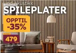 Megaflis Lind akustikk spileelement Hasle 14 spiler 242 x 60 x 2,1 cm, NOK 479 tilbud