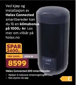 Megaflis Høiax Connected 200 smartbereder, NOK 8599 tilbud