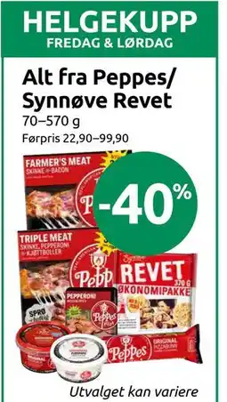 Joker Alt fra Peppes/ Synnøve Revet tilbud
