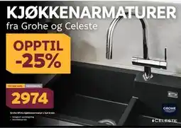 Megaflis Grohe Minta kjøkkenarmatur c-tut krom, NOK 2974 tilbud