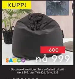 Skeidar Saccosekk medium, NOK 999 tilbud