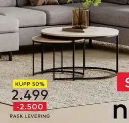 Skeidar Porto lite sofabordsett Ø80/60 cm., NOK 2499 tilbud