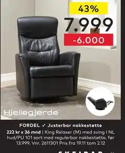 Skeidar King Relaxer (M), NOK 7999 tilbud