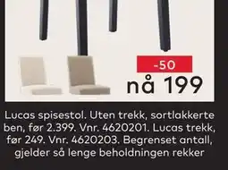 Skeidar Lucas trekk,, NOK 199 tilbud
