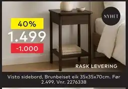 Skeidar Vista sidebord, NOK 1499 tilbud