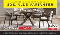 Skeidar Woodcraft rundt spisebord, NOK 29999, Medlemspris tilbud