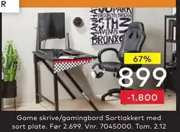 Skeidar Game skrive/gamingbord, NOK 899 tilbud