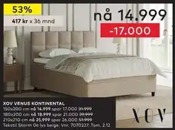 Skeidar XOV VENUS KONTINENTAL tilbud