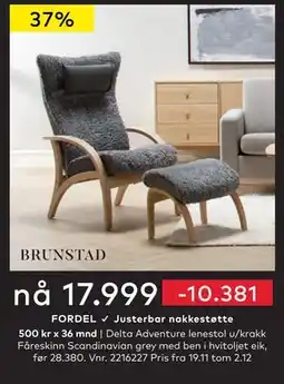 Skeidar Delta Adventure lenestol, NOK 17999 tilbud