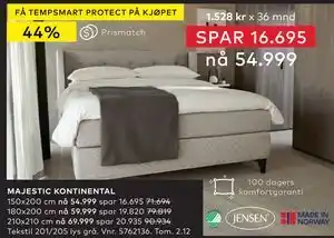 Skeidar MAJESTIC KONTINENTAL tilbud