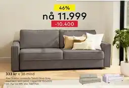 Skeidar Alex 3-seter sovesofa, NOK 11999 tilbud