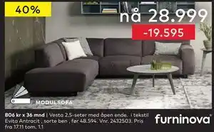 Skeidar Vesta 2,5-seter, NOK 28999 tilbud