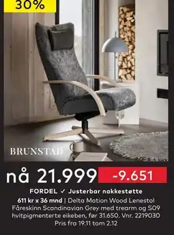 Skeidar Delta Motion Wood Lenestol, NOK 21999 tilbud