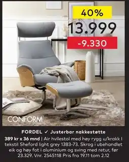 Skeidar Air hvilestol, NOK 13999 tilbud