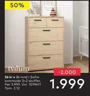 Skeidar Sofia kommode, NOK 1999 tilbud