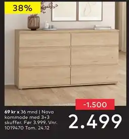Skeidar Nova kommode, NOK 2499 tilbud