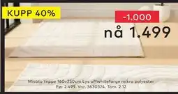 Skeidar Misato teppe 160x230cm, NOK 1499 tilbud