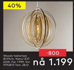 Skeidar Woody taklampe Ø:59cm,, NOK 1199 tilbud