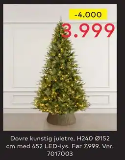 Skeidar Dovre kunstig juletre, NOK 3999 tilbud