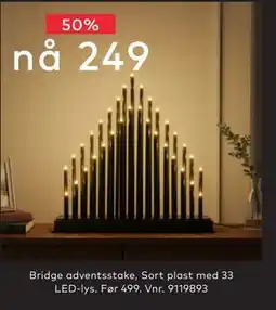 Skeidar Bridge adventsstake, NOK 249 tilbud