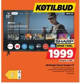 POWER HD Ready Smart Google TV, NOK 1999 tilbud