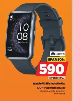 POWER Watch Fit SE smartklokke, NOK 590 tilbud