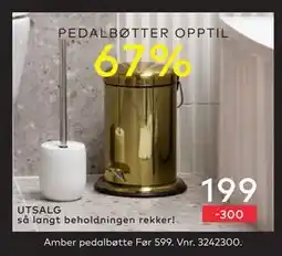 Skeidar Amber pedalbøtte, NOK 199 tilbud