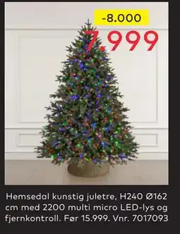 Skeidar Hemsedal kunstig juletre, NOK 7999 tilbud