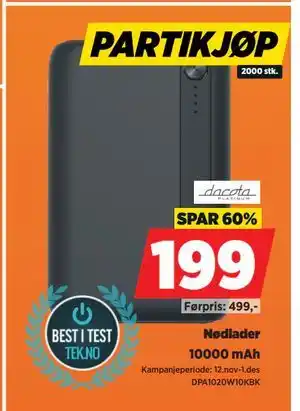 POWER Nødlader, NOK 199 tilbud