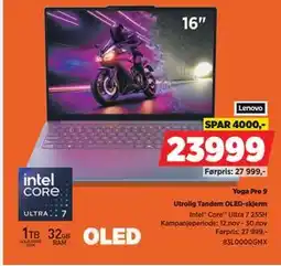 POWER Yoga Pro 9, NOK 23999 tilbud