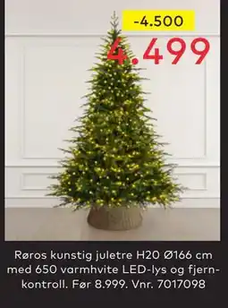 Skeidar Røros kunstig juletre, NOK 4499 tilbud