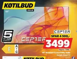 POWER 55 4K Smart-TV med Dolby Audio, NOK 3499 tilbud