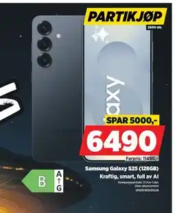 POWER Samsung Galaxy S25 (128GB), NOK 6490 tilbud