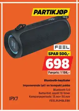 POWER Bluetooth-høyttaler, NOK 698 tilbud