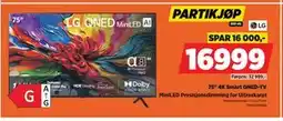 POWER 75 4K Smart QNED-TV, NOK 16999 tilbud