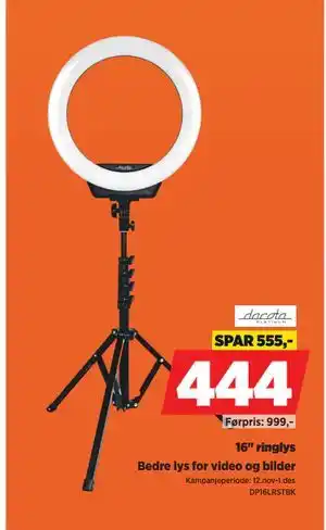 POWER 16 ringlys, NOK 444 tilbud