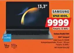 POWER Galaxy Book3 360, NOK 9999 tilbud
