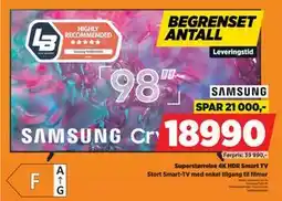 POWER Superstørrelse 4K HDR Smart TV, NOK 18990 tilbud