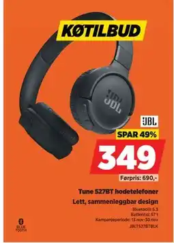 POWER Tune 527BT hodetelefoner, NOK 349 tilbud