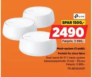 POWER Mesh-system (3-pakk), NOK 2490 tilbud