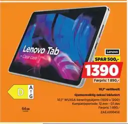 POWER 10,1 nettbrett, NOK 1390 tilbud