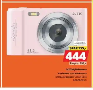 POWER DC03 digitalkamera, NOK 444 tilbud