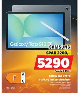 POWER Galaxy Tab S10 FE, NOK 5290 tilbud