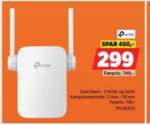 POWER TP-Link TPLRE305, NOK 299 tilbud