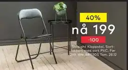 Skeidar Straight Klappstol, NOK 199 tilbud