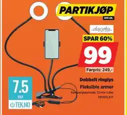 POWER Dobbelt ringlys, NOK 99 tilbud